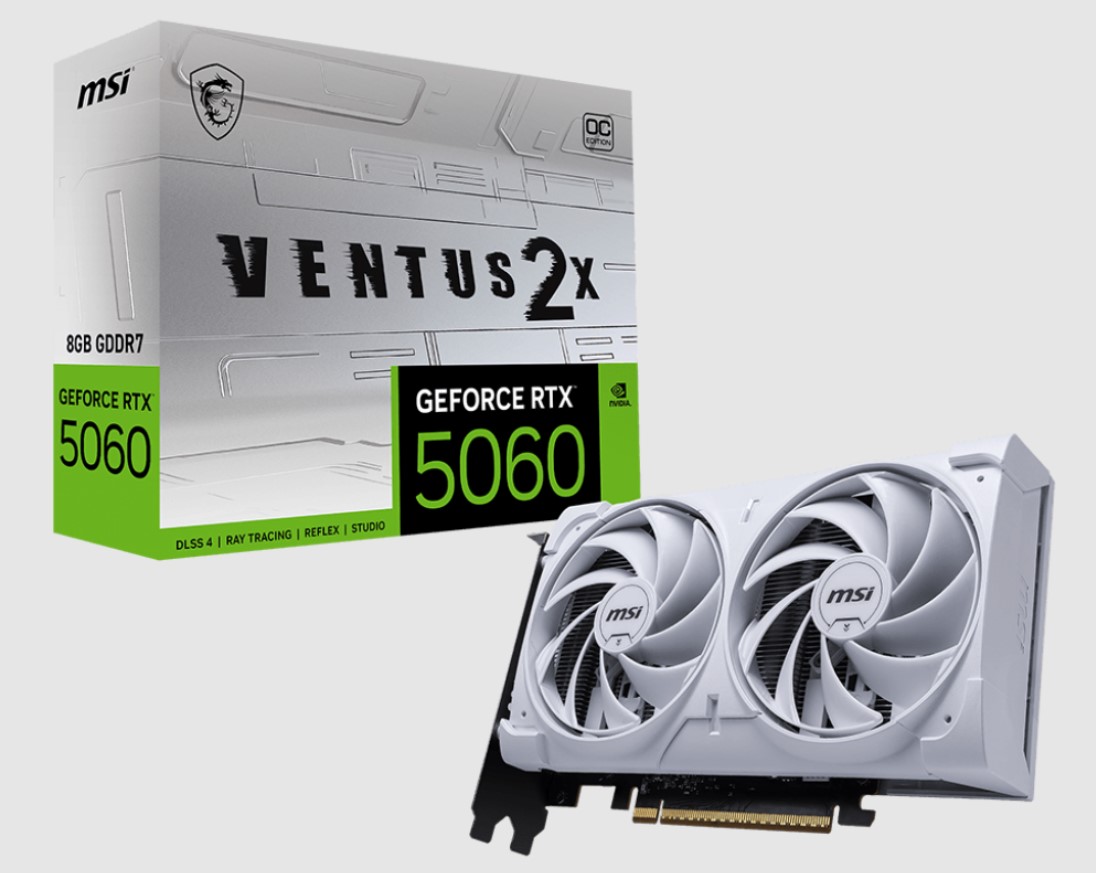 First Image: GeForce RTX 5060 8G VENTUS 2X OC WHITE