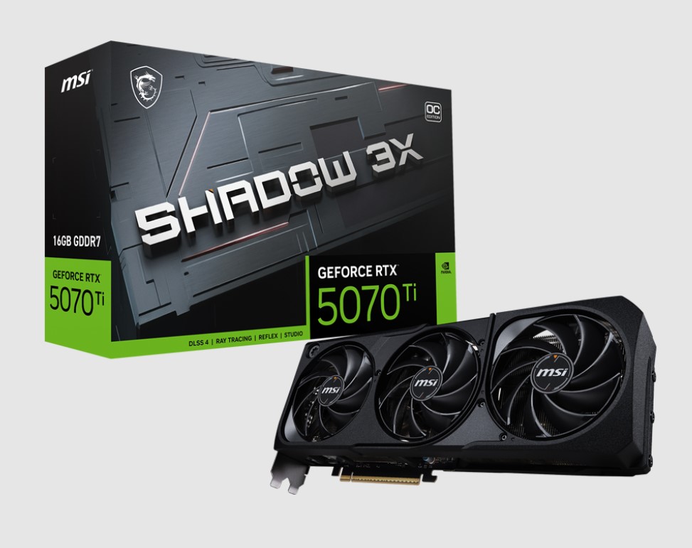 First Image: GeForce RTX 5070 Ti 16G SHADOW 3X OC