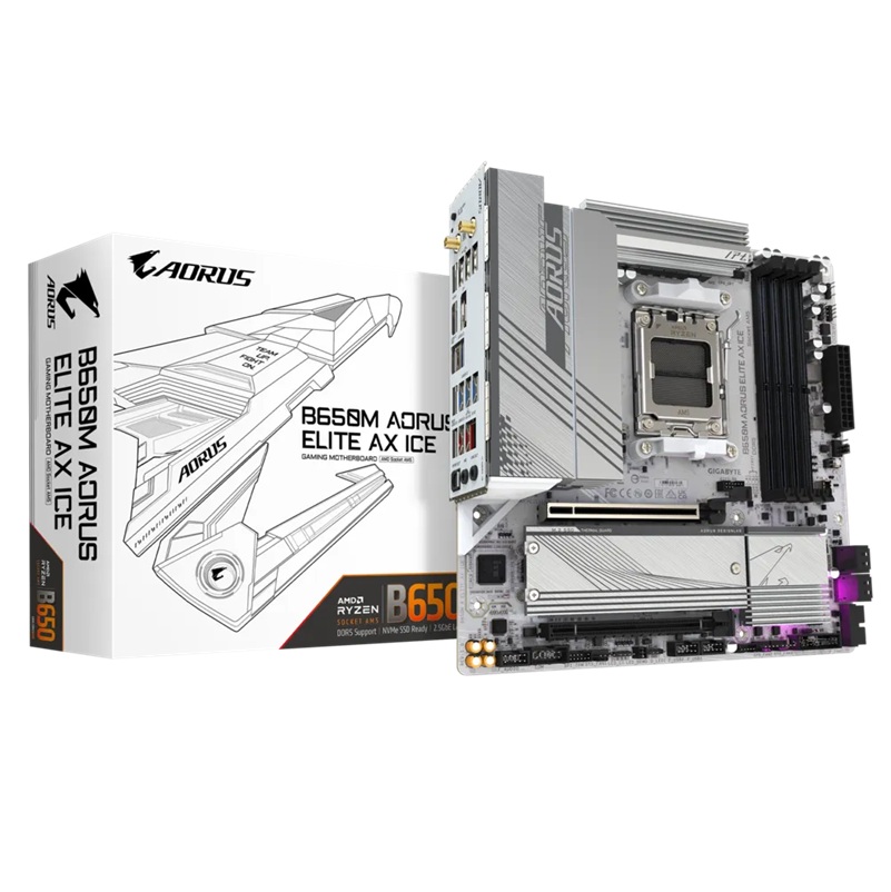 First Image: B650M AORUS ELITE AX ICE